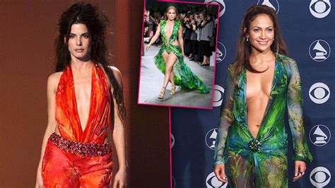 sandra bullock versace jungle dress